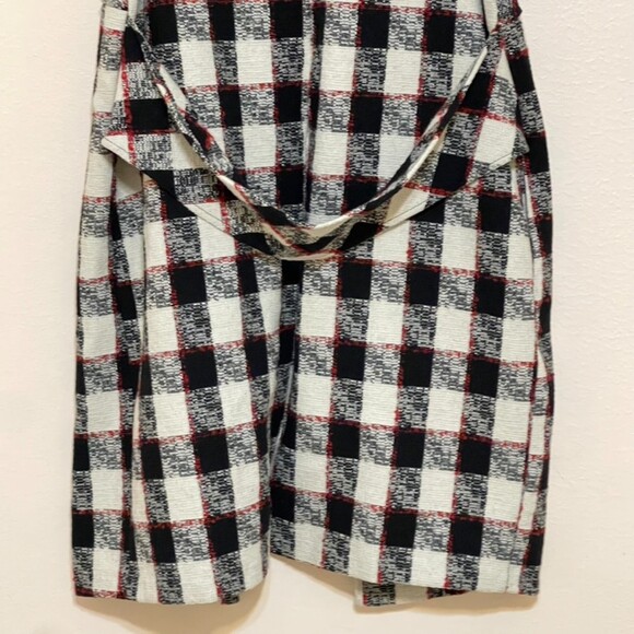 BCBGeneration Plaid Long Blazer Sleeveless Blazer Size Large - Picture 6 of 16